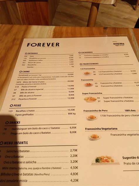 forever - restaurante menu|Menu, Prices & Restaurant Reviews